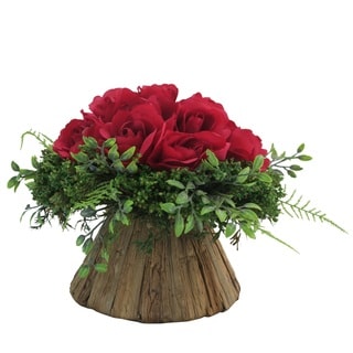 French Red Rose on Round Centerpiece