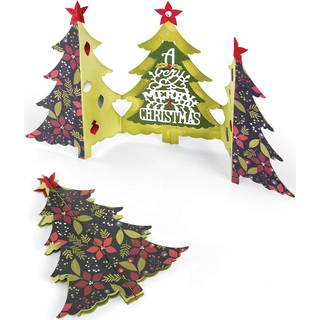 Sizzix Thinlits Dies 6/Pkg-Christmas Tree Fold-A-Long Card