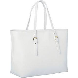 Sharo Deleite White Leather Tote Bag