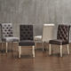 Avingdon Tufted Rolled Back Light Distressed Natural Dining Chairs (Set of 4) - Thumbnail 0