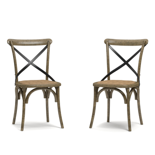 Handy Living Fairbanks Medium Oak Dining Chairs (Set of 2)