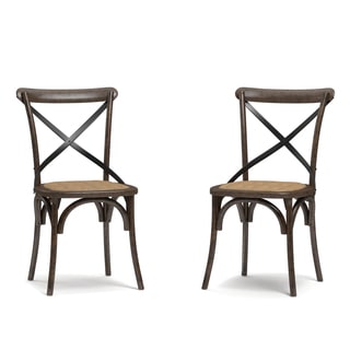 Handy Living Fairbanks Walnut Dining Chairs (Set of 2)