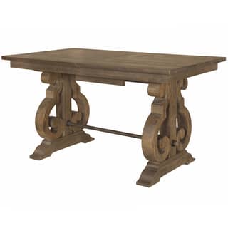 Willoughby Rectangular Wood Counter Height Table in Weathered Barley