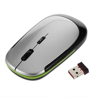 2.4GHz Ultra-Slim Mini USB Wireless Optical Mouse (Silver)