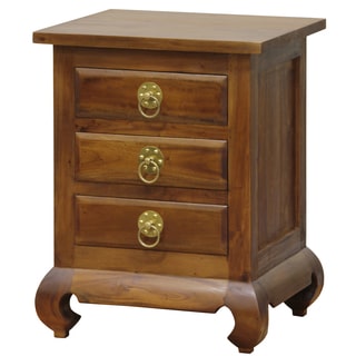 NES Fine Handcrafted Furniture Solid Mahogany Wood Shanghai Nightstand / Bedside Table - 26 inches