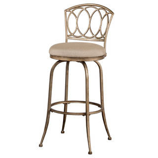 Hillsdale Furniture Corrina Indoor/Outdoor Swivel Bar Stool in Champagne Finish