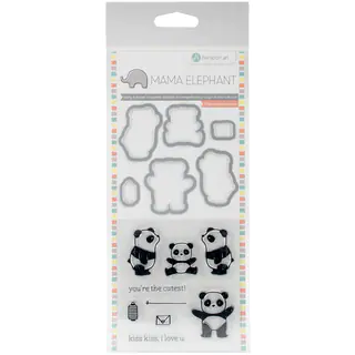 Mama Elephant Stamp & Die Set 4"X8"-Panda