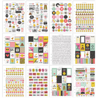 Carpe Diem Emoji Love Stickers A5 12/Pkg-