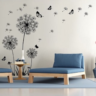 Dandelion Wall Decal - Wall Stickers Dandelion Art Decor- Vinyl Large Peel and Stick Mural, Removable