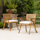 Hermosa Outdoor Acacia Arm Chair with Cushions (Set of 2) by Christopher Knight Home - Thumbnail 1