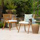 Hermosa Outdoor Acacia Arm Chair with Cushions (Set of 2) by Christopher Knight Home - Thumbnail 0