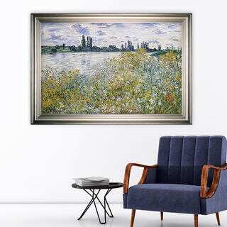 Link to le aux Fleurs near Vetheuil -Silver Frame Similar Items in Canvas Art