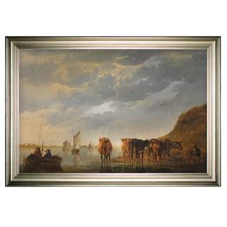 Link to le aux Fleurs near Vetheuil -Silver Frame Similar Items in Canvas Art
