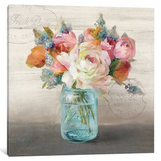 iCanvas French Cottage Bouquet II by Danhui Nai Canvas Print