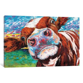 iCanvas 'Curious Cow I' by Carolee Vitaletti Canvas Print