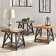 Bryson Rustic X-Base End Table with Shelf by iNSPIRE Q Classic - Thumbnail 0