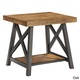 Bryson Rustic X-Base End Table with Shelf by iNSPIRE Q Classic - Thumbnail 4