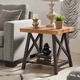 Bryson Rustic X-Base End Table with Shelf by iNSPIRE Q Classic - Thumbnail 1