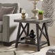 Bryson Rustic X-Base End Table with Shelf by iNSPIRE Q Classic - Thumbnail 3