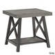 Bryson Rustic X-Base End Table with Shelf by iNSPIRE Q Classic - Thumbnail 6
