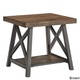 Bryson Rustic X-Base End Table with Shelf by iNSPIRE Q Classic - Thumbnail 5