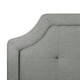 BROOKSIDE Upholstered Scoop-Edge Headboard with Square Tufting - Stone and Charcoal Color Options - Thumbnail 10