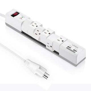 Urbo Power Strip Protected by Safety Features for Work Stations, Entertainment Units, Kitchens, Offices and More