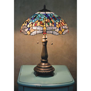 Tiffany-style Yellow Dragonfly Table Lamp