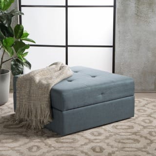Burlington Square Fabric Storage Ottoman Bench by Christopher Knight Home