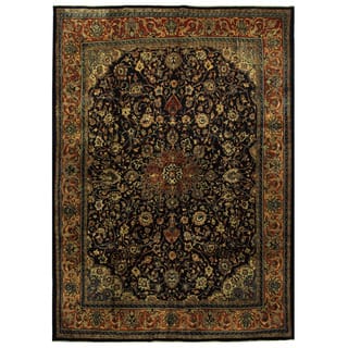 Herat Oriental Persian Hand-knotted Mahal Wool Rug (10'5 x 14'5)