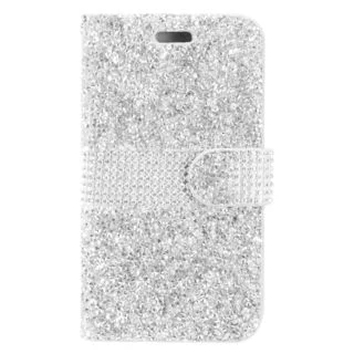 Insten Leatherette Diamond Bling Case Cover with Wallet Flap Pouch For Samsung Galaxy Amp Prime 2/ J3 (2017)/ J3 Emerge