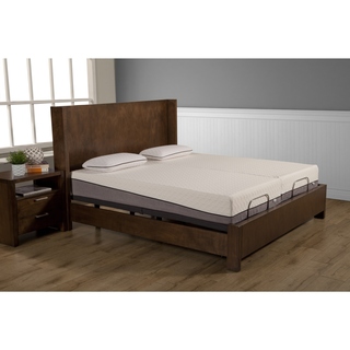 Sleep Zone Huntington 10-inch Split King-size Memory Foam Mattress and Adjustable Bed Set