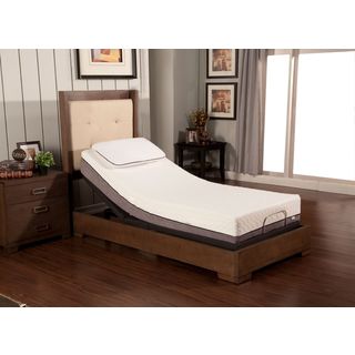 Sleep Zone Huntington 10-inch Twin XL-size Memory Foam Mattress and Adjustable Bed Set