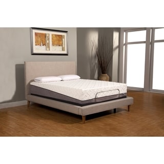 Sleep Zone Pacifica 12-inch Queen-size Memory Foam Mattress and Adjustable Bed Set