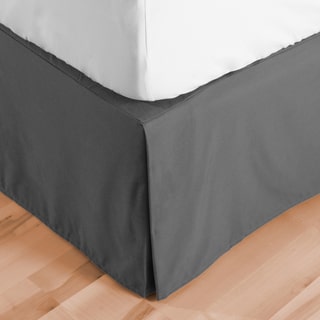 Bed Skirt Double Brushed Premium Microfiber 15-inch Tailored Drop Pleated Dust Ruffle