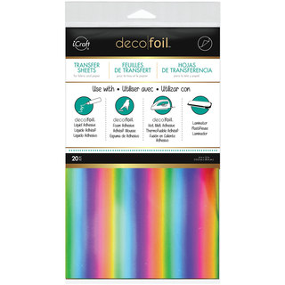 Deco Foil Transfer Sheets 6"X12" 20/Pkg-Rainbow
