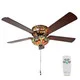 Tiffany Style Stained Glass Halston Ceiling Fan - Spice - Thumbnail 1