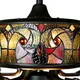 Tiffany Style Stained Glass Halston Ceiling Fan - Spice - Thumbnail 4