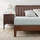 Priage Deluxe Antique Espresso Solid Wood Platform Bed With Headboard - Thumbnail 5