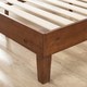 Priage Deluxe Antique Espresso Solid Wood Platform Bed With Headboard - Thumbnail 2