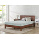 Priage Deluxe Antique Espresso Solid Wood Platform Bed With Headboard - Thumbnail 0