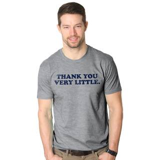 Mens Thank You Very Little Funny Sarcastic Thanking T shirt (Grey)