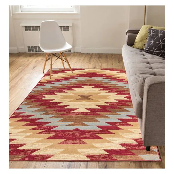Well Woven Eastgate Traditional Southwestern Red Area Rug - 8'2" x 9'10"