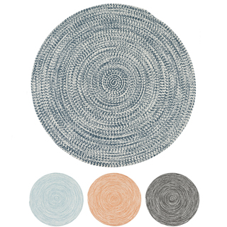 Colonial Mills Boatside Multicolor Tweed Round Indoor/ Outdoor Reversible Braided Rug (6' Round) - 6' x 6'
