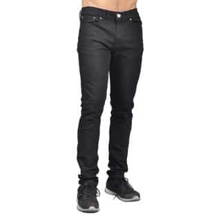 Indigo People Mens Slim Fit Denim Black Jeans - M