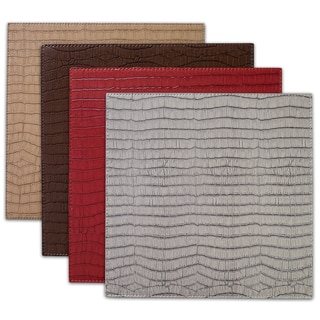 Crocodile Faux Leather Placemats (13"x13") Sets of 2