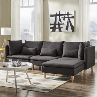 Malina Modular Fabric L-Shaped Chaise Sectional Sofa by iNSPIRE Q Modern