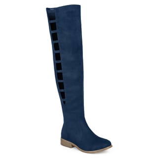 Journee Collection Women's 'Pitch' Regular and Wide Calf Cut-out Over-the-knee Boots