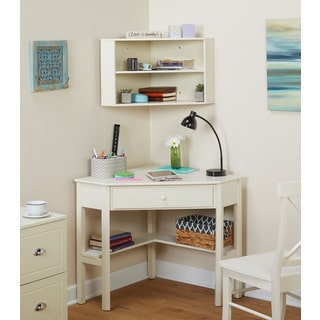 Simple Living Corner Desk and Hutch Set