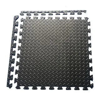 Multipurpose Interlocking EVA Foam Anti-Fatigue Exercise Puzzle Mat Tiles, (24 Sq. Ft. , 6 Tiles)